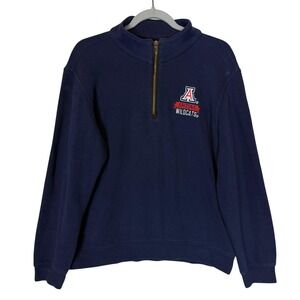 Arizona Wildcats Sweatshirt Mens Medium Blue NCAA College Champion Quarter Zip
